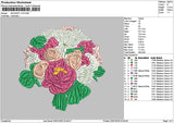 Bouquete V13 Embroidery File 6 sizes