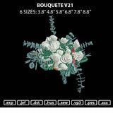 Bouquete V21 Embroidery File 6 sizes