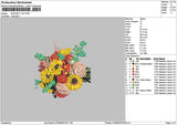 Bouquete V022 Embroidery File 6 sizes