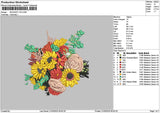 Bouquete V022 Embroidery File 6 sizes
