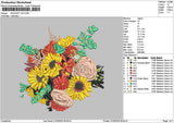 Bouquete V022 Embroidery File 6 sizes