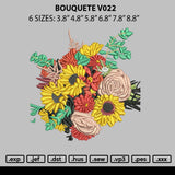 Bouquete V022 Embroidery File 6 sizes