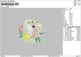 Bouquete V023 Embroidery File 6 sizes