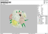Bouquete V023 Embroidery File 6 sizes