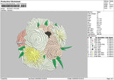 Bouquete V023 Embroidery File 6 sizes