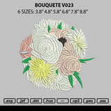 Bouquete V023 Embroidery File 6 sizes