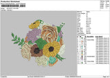 Bouquete V024a Embroidery File 6 sizes