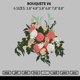 Bouquete V6 Embroidery File 6 sizes