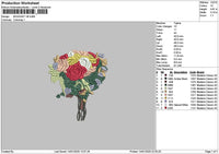 Bouquete V8 Embroidery File 6 sizes