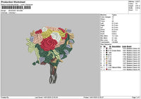 Bouquete V8 Embroidery File 6 sizes