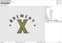 BREWERY Embroidery File 6 size