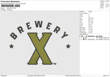 BREWERY Embroidery File 6 size