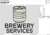 BREWERY Embroidery File 6 size