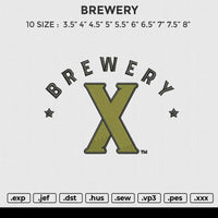 BREWERY Embroidery File 6 size