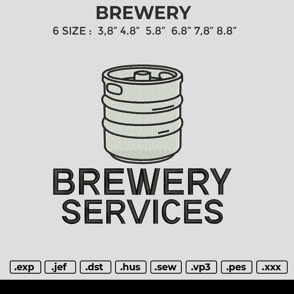 BREWERY Embroidery File 6 size