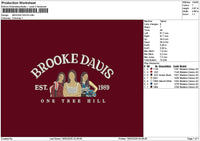Brooketext Embroidery File 6 sizes