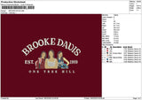 Brooketext Embroidery File 6 sizes