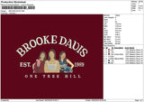 Brooketext Embroidery File 6 sizes