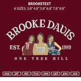 Brooketext Embroidery File 6 sizes