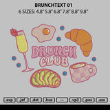Brunchtext 01 Embroidery FIle 6 sizes