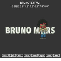 Brunotext V2 Embroidery File 6 sizes