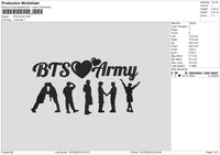 Armytext 02 Embroidery File 6 sizes