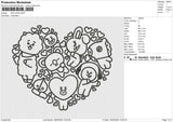 BTS LOVE  Embroidery File 6 size