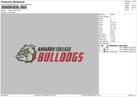 Bulldogstext Embroidery File 6 sizes