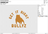 BULLYZ Embroidery File 6 size