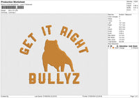 BULLYZ Embroidery File 6 size