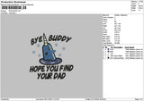 Buddytext01 Embroidery File 6 sizes