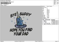 Buddytext01 Embroidery File 6 sizes