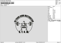 Gymcircle 02 Embroidery File 6 sizes