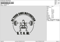 Gymcircle 02 Embroidery File 6 sizes