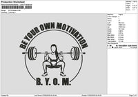 Gymcircle 02 Embroidery File 6 sizes