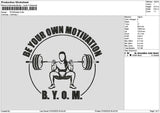 Gymcircle 02 Embroidery File 6 sizes