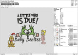 Beniteztext Embroidery File 6 sizes