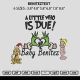 Beniteztext Embroidery File 6 sizes