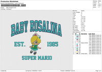 Baby Rosalina Embroidery File 6 size