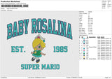 Baby Rosalina Embroidery File 6 size