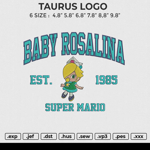 Baby Rosalina Embroidery File 6 size
