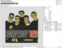 Backstreet boys Embroidery File 6 size