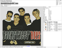 Backstreet boys Embroidery File 6 size