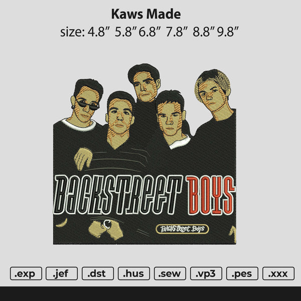 Backstreet boys Embroidery File 6 size