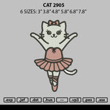Cat 2905 Embroidery File 6 sizes