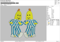 Bananas Embroidery File 6 sizes