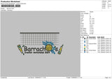 Barrachtext Embroidery File 6 sizes