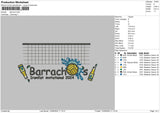 Barrachtext Embroidery File 6 sizes