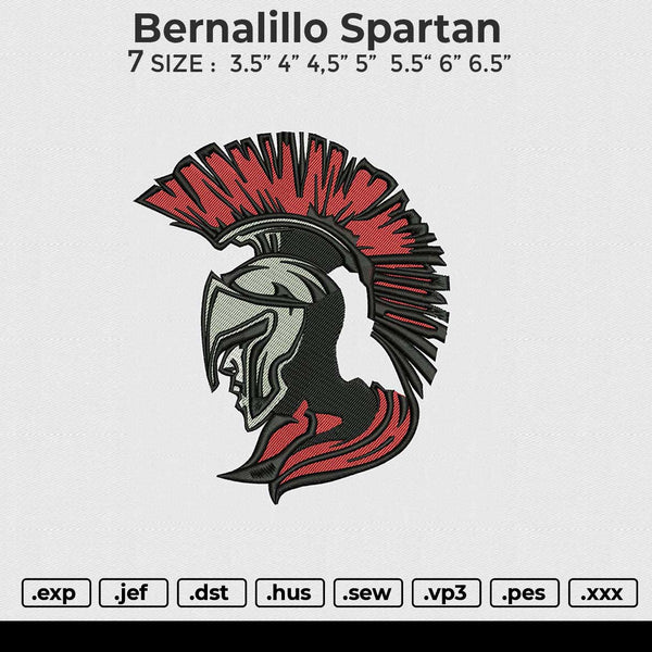 Bernalillo Spartan Embroidery File 6 size