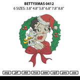 Bettyxmas 0412 Embroidery File 6 sizes